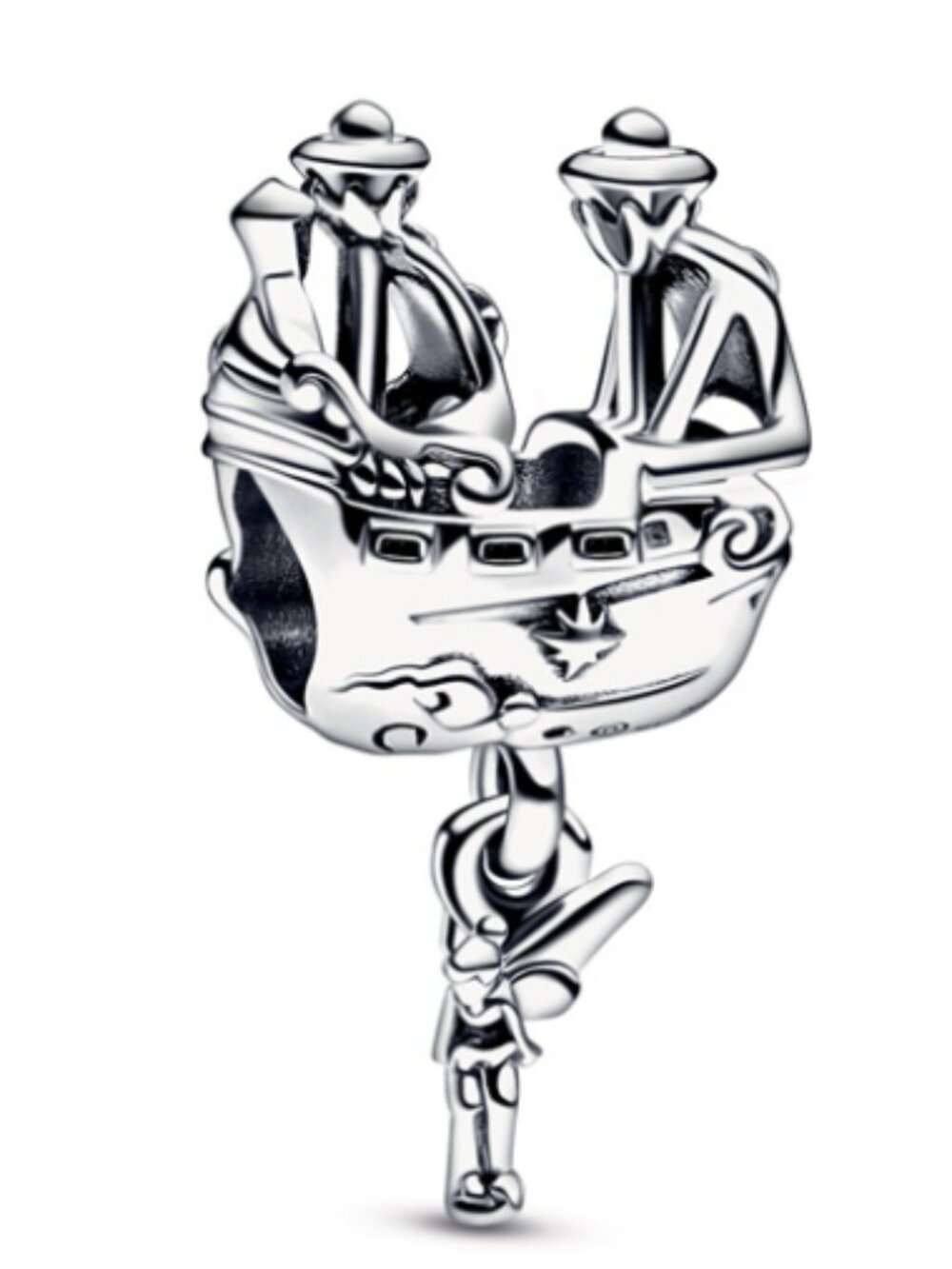New Pandora S925 ALE Disney Tinkerbell Captain Hook Pirate Ship 792521C00 Charm - Picture 3 of 4